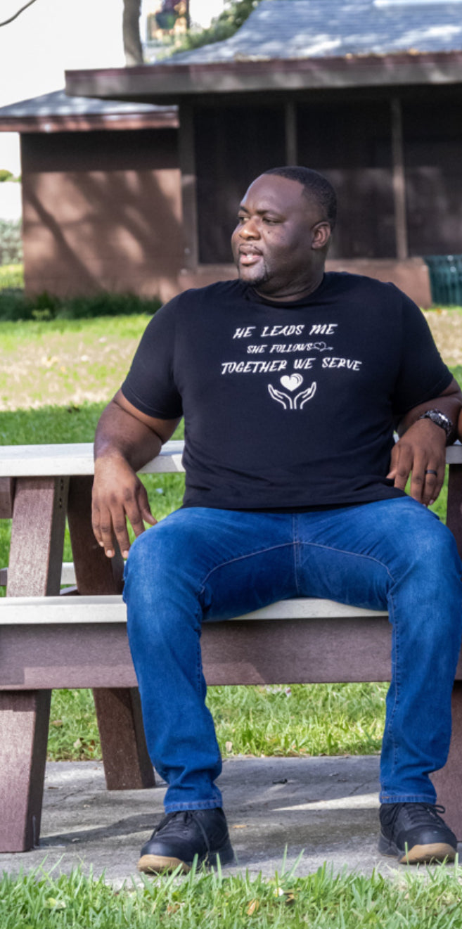 Custom He Leads Me T-Shirt