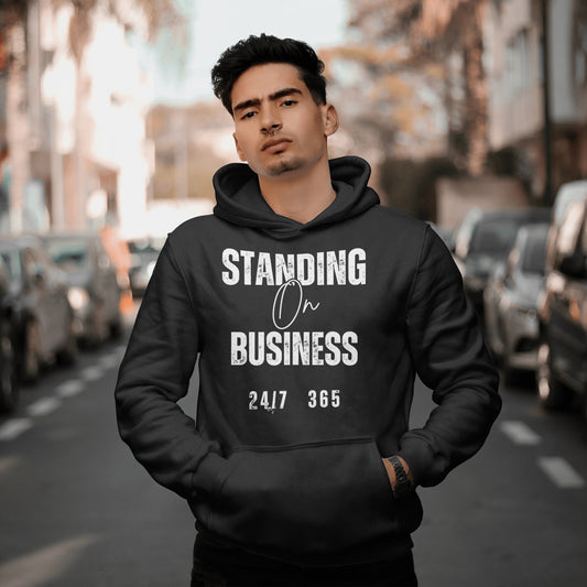 Black Standing On Business Custom Hoodie